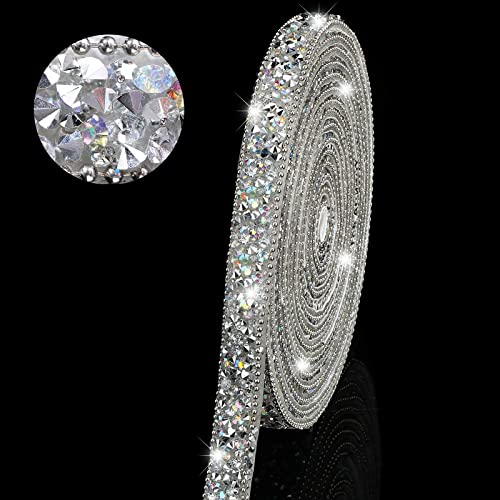 3 Meter Harz-Strassband, selbstklebend, Diamant-Weihnachtsband, Kristallband, Rolle, Glitzer, Harz, Diamantgürtel, glitzernd, Strassband (1,2 cm, Schwarz AB) von YXBZKGDCNG