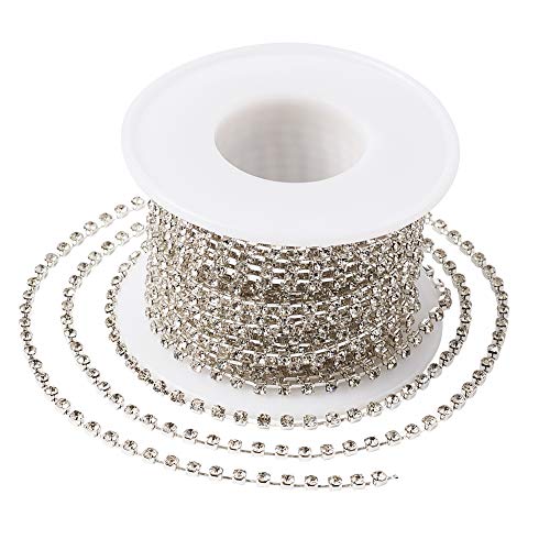 9,1 m/Rolle Strass-Kette, 2 mm, AB-Strass-Cup-Ketten mit Spule für Schmuckherstellung von YXBZKGDCNG