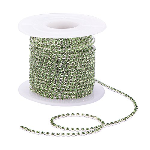 9,1 m/Rolle Strass-Kette, 2 mm, AB-Strass-Cup-Ketten mit Spule für Schmuckherstellung von YXBZKGDCNG