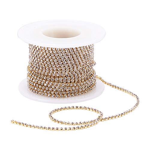 9,1 m/Rolle Strass-Kette, 2 mm, AB-Strass-Cup-Ketten mit Spule für Schmuckherstellung von YXBZKGDCNG