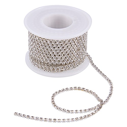 9,1 m/Rolle Strass-Kette, 2 mm, AB-Strass-Cup-Ketten mit Spule für Schmuckherstellung von YXBZKGDCNG