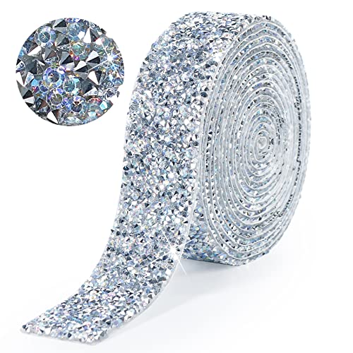 9 Yards selbstklebendes Kristall-Strassband, 10 mm breit, selbstklebendes Band, Glitzer-Harz-Diamantstreifen, Klebeband, Bling-Aufkleber für DIY, Handwerk, Spiegel, Küche, Heimdekoration (schwarz) von YXBZKGDCNG