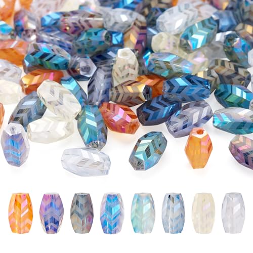 Glas-Cabochons mit spitzer Rückseite, AB-Farbe, tropfenförmig, facettierte Glasperlen, Strass, ohne Loch, für Schmuckherstellung, Bastelarbeiten, 70 Stück von YXBZKGDCNG