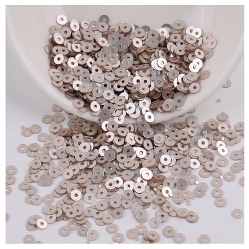 Pailletten zum Basteln 4mm 2000 Stück Glitzer Lose Pailletten Bulk zum Nähen Runde Pailletten mit Loch für DIY Schmuck Nähen Urlaub Kleid Dekoration Dunkel 2mm 4000 Stück von YXBZKGDCNG