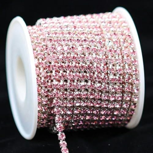 SS6-SS18 Strass-Kette zum Aufnähen, Kleben, für Kleidung, DIY, Kettenzubehör, Goldbasis, AB-ss18, 4,4 mm, 91 cm, 91 cm von YXBZKGDCNG