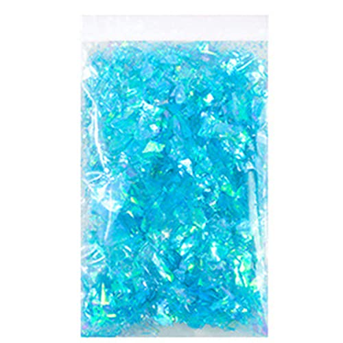 Schillernde Glitzer-Paillettenflocken, bunt, fluoreszierendes Glas, Papier, Harz, Epoxidharz, bunt, fluoreszierend, Maniküre für DIY Chunky Glitter von YXBZKGDCNG