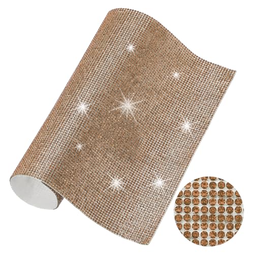 Strass-Blatt, 23,9 x 20,1 cm, selbstklebende Strass-Aufkleber für Bastelarbeiten, Geschenke, Handy, Auto-Dekorationen, AB-Farbe von YXBZKGDCNG