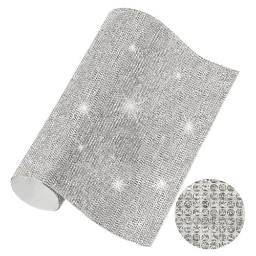 Strass-Blatt, 23,9 x 20,1 cm, selbstklebende Strass-Aufkleber für Bastelarbeiten, Geschenke, Handy, Auto-Dekorationen, AB-Farbe von YXBZKGDCNG