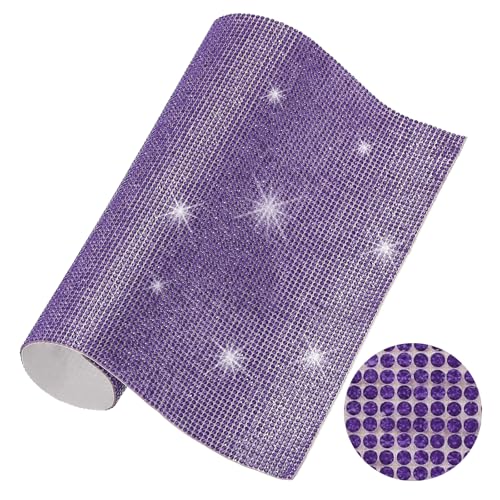 Strass-Blatt, 23,9 x 20,1 cm, selbstklebende Strass-Aufkleber für Bastelarbeiten, Geschenke, Handy, Auto-Dekorationen, AB-Farbe von YXBZKGDCNG