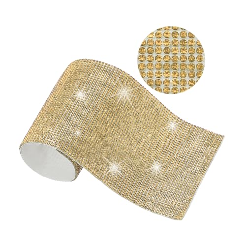 Strass-Blatt, 23,9 x 20,1 cm, selbstklebende Strass-Aufkleber für Bastelarbeiten, Geschenke, Handy, Auto-Dekorationen, AB-Farbe von YXBZKGDCNG