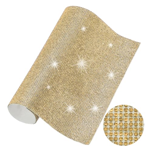 Strass-Blatt, 23,9 x 20,1 cm, selbstklebende Strass-Aufkleber für Bastelarbeiten, Geschenke, Handy, Auto-Dekorationen, AB-Farbe von YXBZKGDCNG