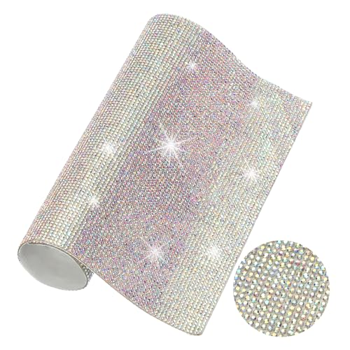 Strass-Blatt, 23,9 x 20,1 cm, selbstklebende Strass-Aufkleber für Bastelarbeiten, Geschenke, Handy, Auto-Dekorationen, AB-Farbe von YXBZKGDCNG