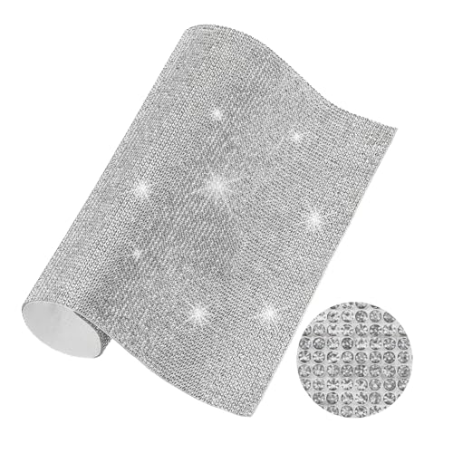 Strass-Blatt, 23,9 x 20,1 cm, selbstklebende Strass-Aufkleber für Bastelarbeiten, Geschenke, Handy, Auto-Dekorationen, AB-Farbe von YXBZKGDCNG