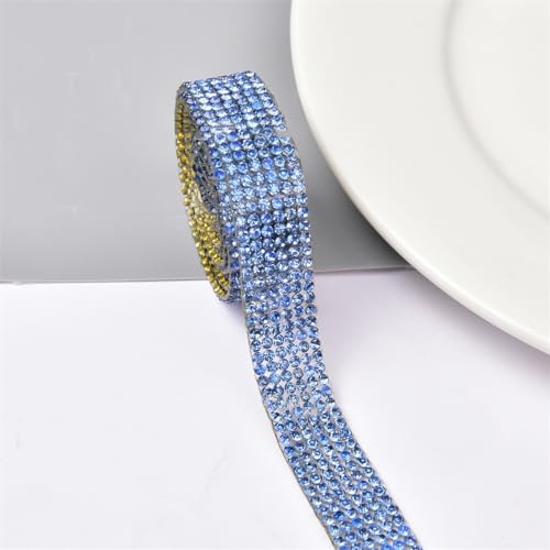 Strass Selbstklebendes Klebeband 2M Harz Diamant Klebeband DIY Bling Selbstklebend Diamant Aufkleber Bling Strass Band für Handwerk DIY Hochzeit Dekoration Geburtstag Party Handwerk Telefon - Grau von YXBZKGDCNG