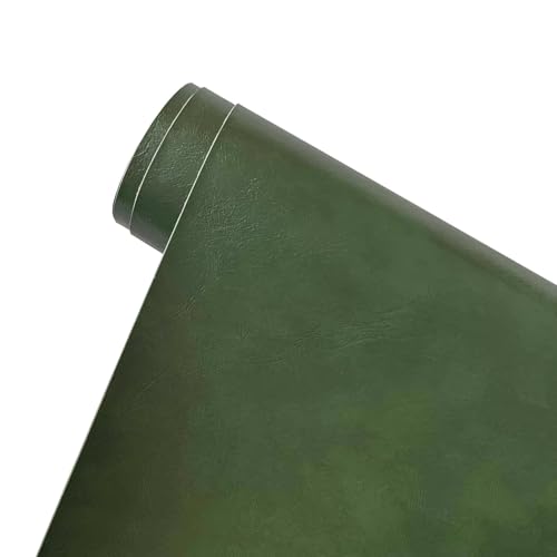 Kunstleder Selbstklebend Selbstklebendes Ledergewebe Zur Reparatur. Selbstklebendes Lederreparaturband. Vinyl-Reparaturband, Für Sofas, Möbel, Autositze, Bürostühle(Military Green) von YXLYFDLY