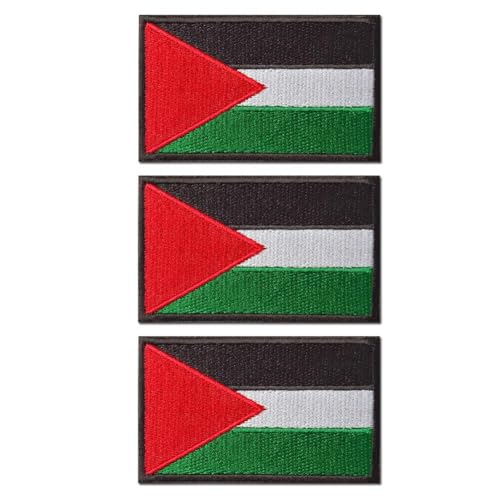 Aufnäher mit Palästina-Flagge, international bestickt, zum Aufbügeln oder Aufnähen von YXRRVING