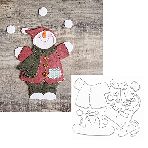 Weihnachts-Schneemann-Metall-Stanzformen, niedlicher Schneemann, Stanzschablonen für DIY, Scrapbooking, Foto, dekorative Prägepapier-Stanzformen für Scrapbooking, Kartenherstellung von YXXMCRAFT