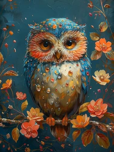 5D Diamond Painting Eule, Blume Diamond Painting Erwachsene Anfänger, DIY Full Diamont Crystal Art Basteln Erwachsene Kreuzstich Stickerei Kunst Malerei für Wand Deko Asthetik 60 x 80 cm -yxy2506P2 5D Diamond Painting Eule, Blume Diamond Painting Erwachsene Anfänger, DIY Full Diamont Crystal Art Basteln Erwachsene Kreuzstich Stickerei Kunst Malerei für Wand Deko Asthetik 60 x 80 cm -yxy2506P2 von YXYBBBDOU