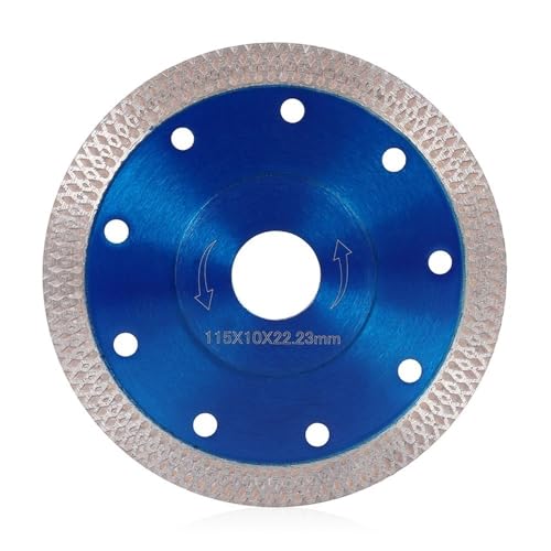 6 Stück 125/115 mm Granit-Marmor-Trennscheibenblätter, Diamant-Sägeblatt, Winkelschleifer-Diamantsäge for Porzellanfliesen und Keramik(Blue,115mm) von YXYFA