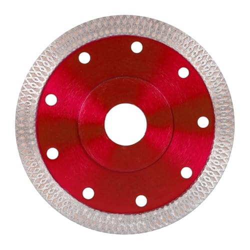 6 Stück 125/115 mm Granit-Marmor-Trennscheibenblätter, Diamant-Sägeblatt, Winkelschleifer-Diamantsäge for Porzellanfliesen und Keramik(Red,115mm) von YXYFA