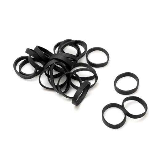 YXYFA 400 Stück Schwarze O-Ringe, elastische Gummibänder, 1,5 x 0,5 cm Dehnbare Latexringe, Zubehör for Zuhause, Paket, dehnbares Band von YXYFA