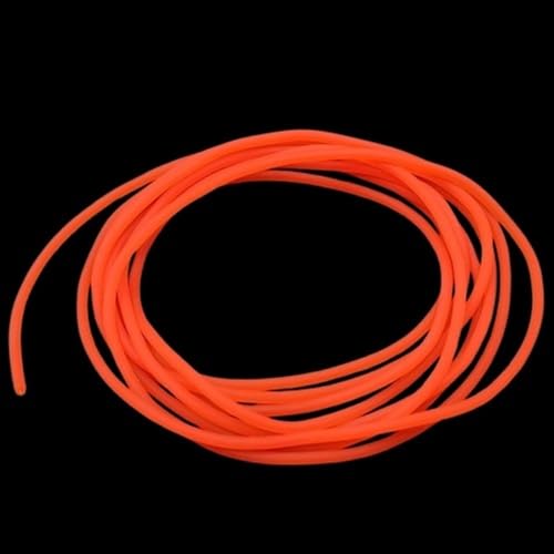 YXYFA Elastisches Spannseil solide 2 3 4 5 6 mm, elastische Gummischläuche aus Naturlatex 1/2/5 m, elastischer Schlauch mit hoher Widerstandsfähigkeit für Heimwerker (Orange, 5 m x 2,2 mm) von YXYFA