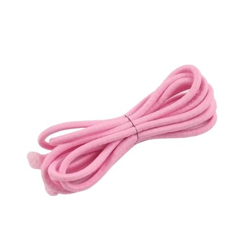 YXYFA Gummibänder, 5/10/20 m, 4 mm, for Kleidung, Haarband, hochwertiger Stretch-Gummiseilgürtel, Federgummiseile, DIY-Zubehör(Pink,10Meters) von YXYFA