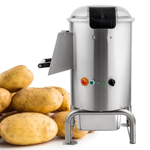 Kommerzieller Kartoffelschäler und Waschmaschine, Kapazität 130-200 kg/h, 750W Bürstenkartoffelschäler mit 0-5 Minuten Timer 110V (110V) von YXZQLOZ