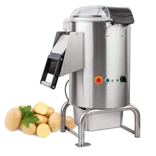 Tischkartoffelschäler 750W 130-200KG/h Automatische Kartoffelwaschmaschine und Schäler für Küchenobst und Gemüse, 220V (220V) von YXZQLOZ