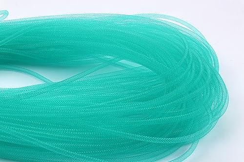 YYCRAF 22 Meter solides Netz-Rohr Deco Flex für Kränze, Cyberlox CRIN Crafts 4 mm (blaugrün) von YYCRAFT