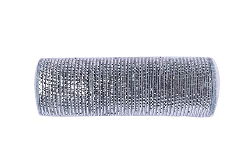 YYCRAFT 9,1 Meter 25,4 cm Poly-Mesh-Band Rollen Deluxe breite Folie, Silber von YYCRAFT