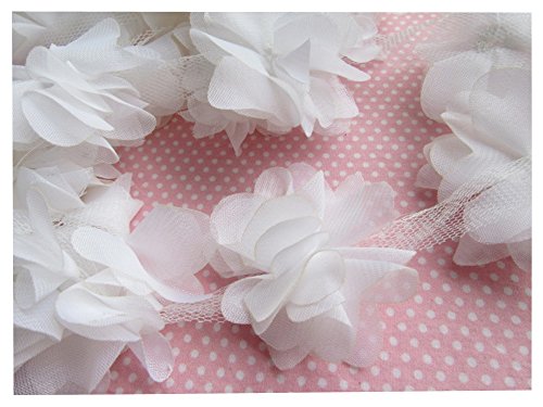 YYCRAFT Spitzenband, Chiffon, Blumen-Design, 5 cm von YYCRAFT