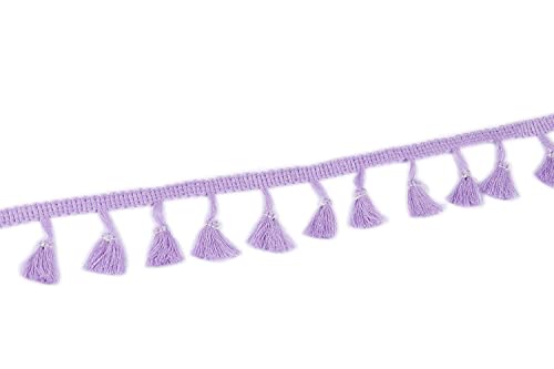 YYCRAFT Fransenband mit Fransen, für Vorhänge, Kleidung, Nähen, Basteln, 9,1 m (Lavendel) von YYCRAFT