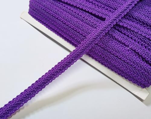 YYCRAFT The Yard Gimp Flechtborte, 1,27 cm x 22,7 m, klassisch, gewebt, 12 mm, Violett von YYCRAFT