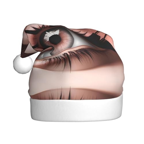 YYHHAOFA Rose Gold Wimpern Weihnachtsmütze - Festlich Ornament Weihnachten Halloween Zubehör für Feiertagsfeiern von YYHHAOFA