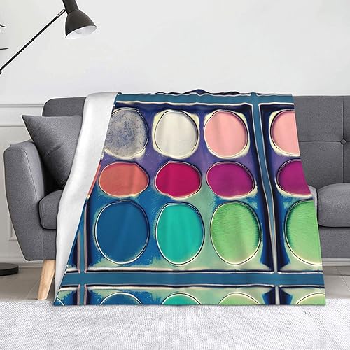 YYHHAOFA Weiche Decke, Überwurf, 152,4 x 127 cm, geeignet für Sofa, Bett, Schlafzimmer, Reisen, Camping, runde Farbpalette von YYHHAOFA