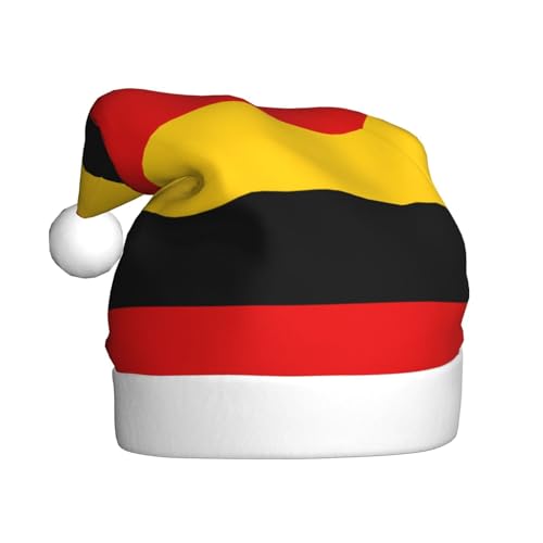 YYHHAOFA Weihnachtsmütze für Erwachsene – Qualitätsmütze für Weihnachten, Halloween und Neujahrspartys deutsche Flagge Stempel von YYHHAOFA