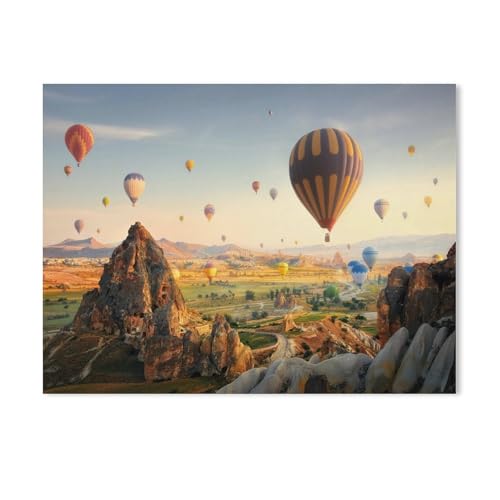 YYHMKBYY 5D DIY Diamond Painting Kit，Kappadokien in der Türkei mit den berühmten Heißluftballons，Round Resin Diamond Cross Stitch, Home Decoration Gift（40x50cm）-A80 von YYHMKBYY