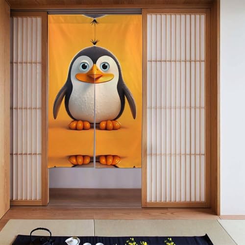 YYHWHJDE Verdunkelungsvorhänge, 2 Stück, Raumverdunkelung, Verdunkelungsvorhänge für Schlafzimmer, 142 x 86 cm, Cartoon-Pinguin-Druck von YYHWHJDE