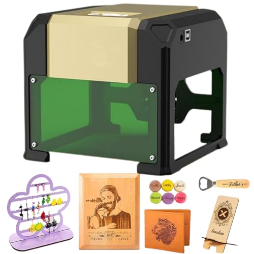 YYLHJW 2-in-1-Gravierer, Desktop-Schneidemaschine, Ultra-HD-Faser, 0,05 mm, Genauigkeit, Gravurbereich 80 x 80 mm, für Holz, Vinyl, Leder, Glas, DIY-Kunst (A) von YYLHJW