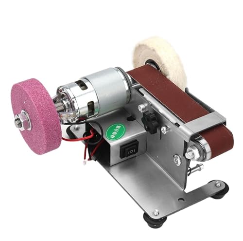 YYLHJW Hoch präzise Mini elektrische Gürtelschleifer DIY Polierschleifmaschine Multifunktional Mühle Gürtelschleifer Schneiderschneider Spitzer weit anwendbar (Multi Colored) von YYLHJW