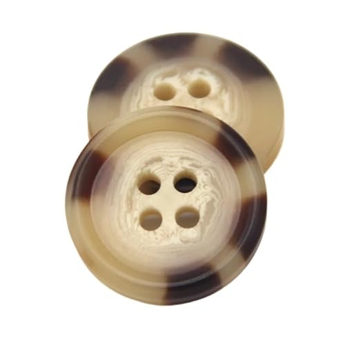 YYLUOYANG KnöPfe 25mm Harzknöpfe for Kleidung Männer Mantel Pullover Jacke dekorative Nähzubehör Buttons(Brown,15mm 20pcs) von YYLUOYANG