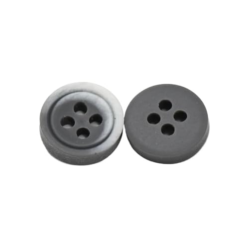 YYLUOYANG KnöPfe 9/10/11mm Mode Runde Matte Harz Knöpfe for Kleidung Mann Hemd Bluse Manschette Kragen Handgemachte Dekoration DIY Handwerk Buttons(Grey,10mm 20pcs) von YYLUOYANG