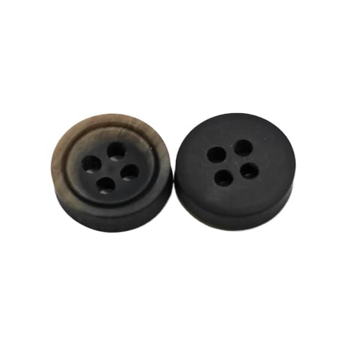 YYLUOYANG KnöPfe 9/10/11mm Mode Runde Matte Harz Knöpfe for Kleidung Mann Hemd Bluse Manschette Kragen Handgemachte Dekoration DIY Handwerk Buttons(Noir,11mm 20pcs) von YYLUOYANG