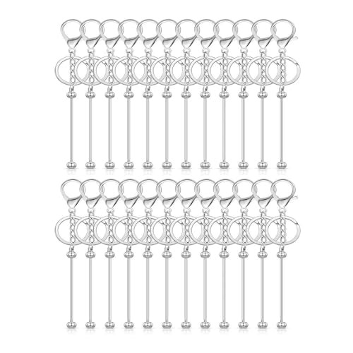 24 x Perlen-Schlüsselanhänger-Stangen von YYOUALS