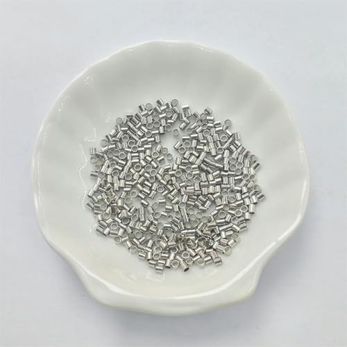 1,5 mm/2 mm Quetschperlen, Stopperröhrenperlen für DIY-Schmuckherstellung, Zubehör, Großhandel, Nickel, 1,5 mm von YYTRV