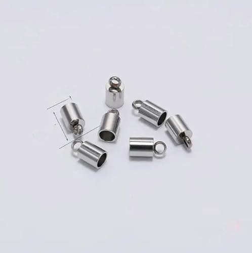 10 Stück 2–10 mm Verschlüsse, Haken, Kordeln für Lederband, Halsketten, Armbänder, Quastenkappen, Verbinder für die DIY-Schmuckherstellung, Großhandel, 4,0 mm von YYTRV