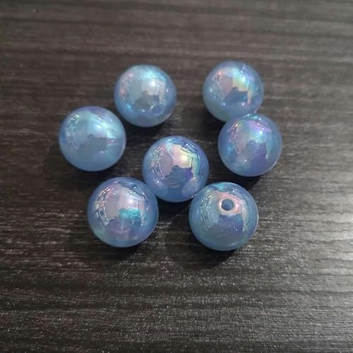 12 mm/16 mm/20 mm Acryl-Illusion, glitzernd, UV-beschichtet, für modischen, klobigen Schmuck zum Selbermachen – himmelblau – 20 mm, 100 Stück pro Beutel von YYTRV