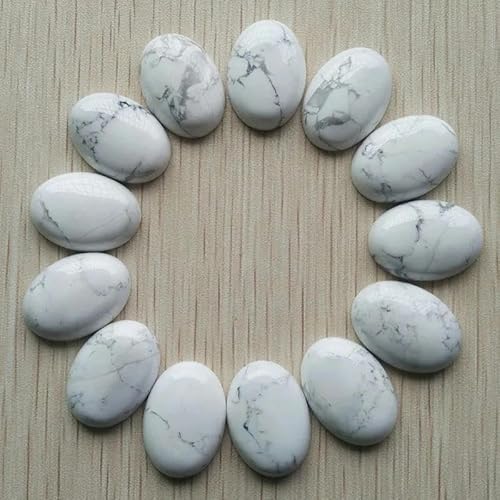 20 teile/los Großhandel 18x25mm naturstein mixed Oval teardrop perlen für schmuck machen-weiß türkis von YYTRV