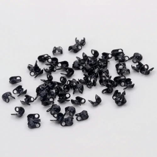 200 Stück 1,5 2,4 3,2 mm silber-goldfarbene Kupferkalotten-Quetschperlen für Kugelkettenverschlüsse zur DIY-Schmuckherstellung-Gun Black-3,2 mm von YYTRV